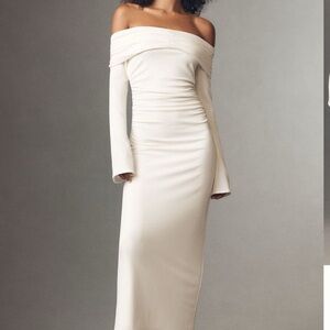 BHLDN Off The Shoulder White Dress